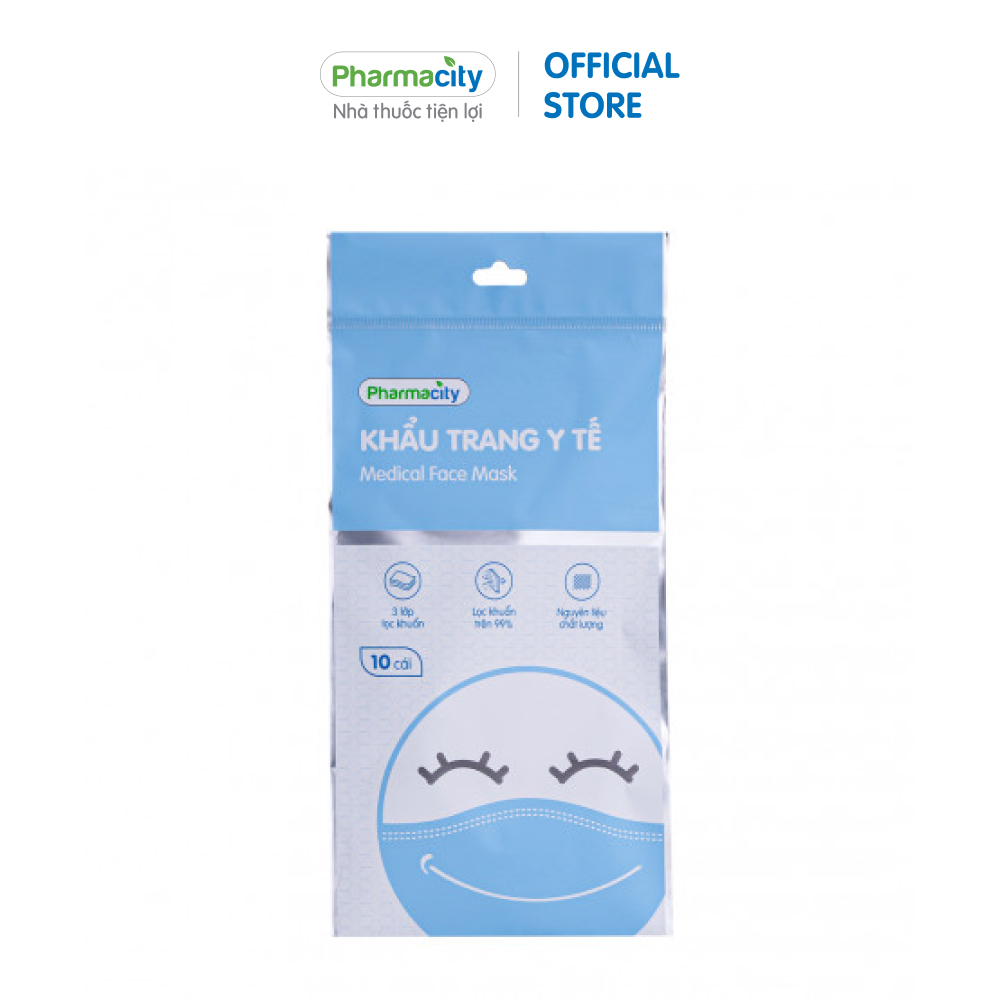 Khẩu trang y tế Pharmacity màu xanh dương