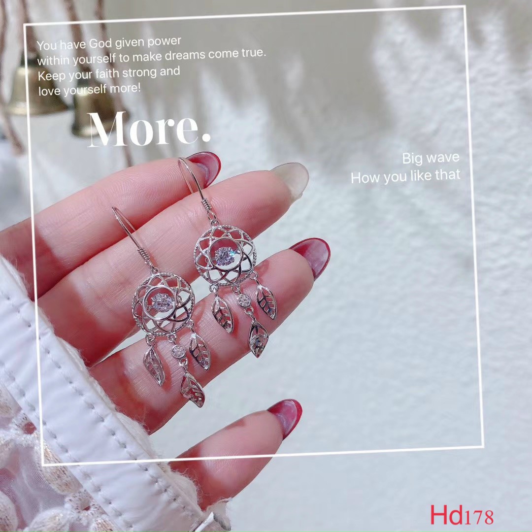 Bông tai hoa tai nữ đẹp Dream Catcher phong cách Hàn Quốc max HD178