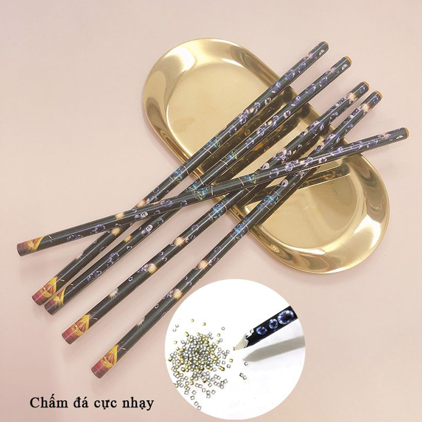 Bút Chấm Đá Nhặt Charm Nail Chuyên Dụng Làm Nail, Bút chì thạch chấm đá - Sáp chấm đá, Bút chấm đá dạng sáp dính đá tốt dễ thao tác gắn đá