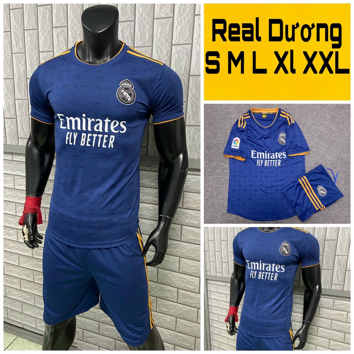 Bộ quần áo đá banh clb real
