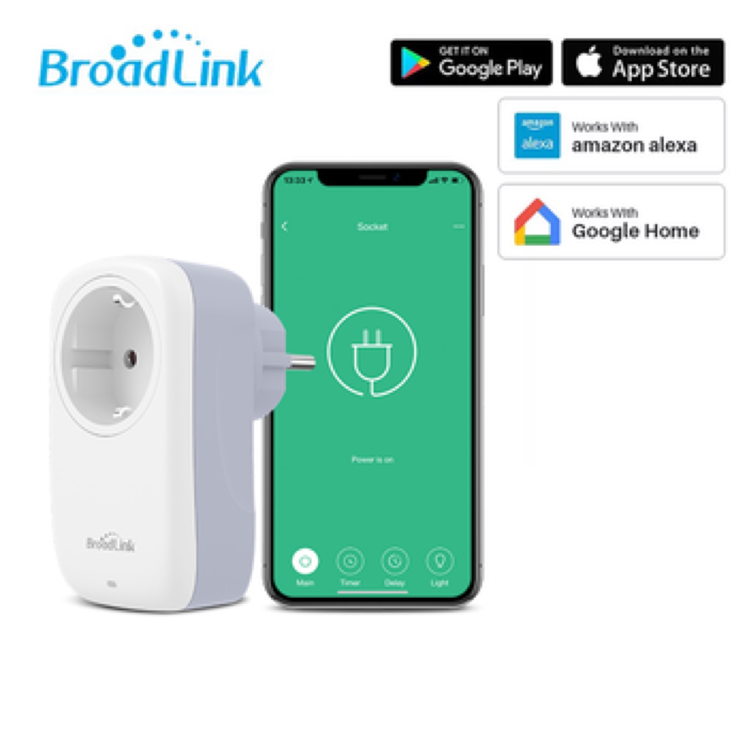 Ổ cắm thông minh Broadlink SP4 Bản quốc tế Tiếng Anh Mã SP SP4L EU