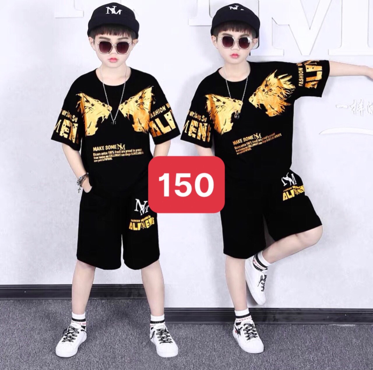 Quần áo HipHop thể thao dành cho bé trai mã 150 cho bé 5-14 tuổi ( cân nặng từ 18-40kg)