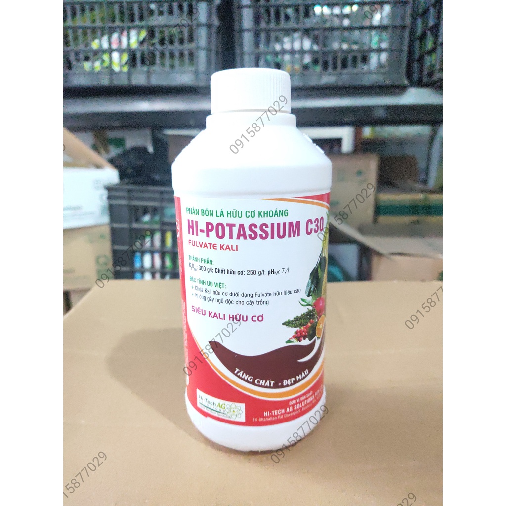 Phân bón lá hữu cơ khoáng - siêu kali hữu cơ - hi-potassium c30 chính hãng lộc trời