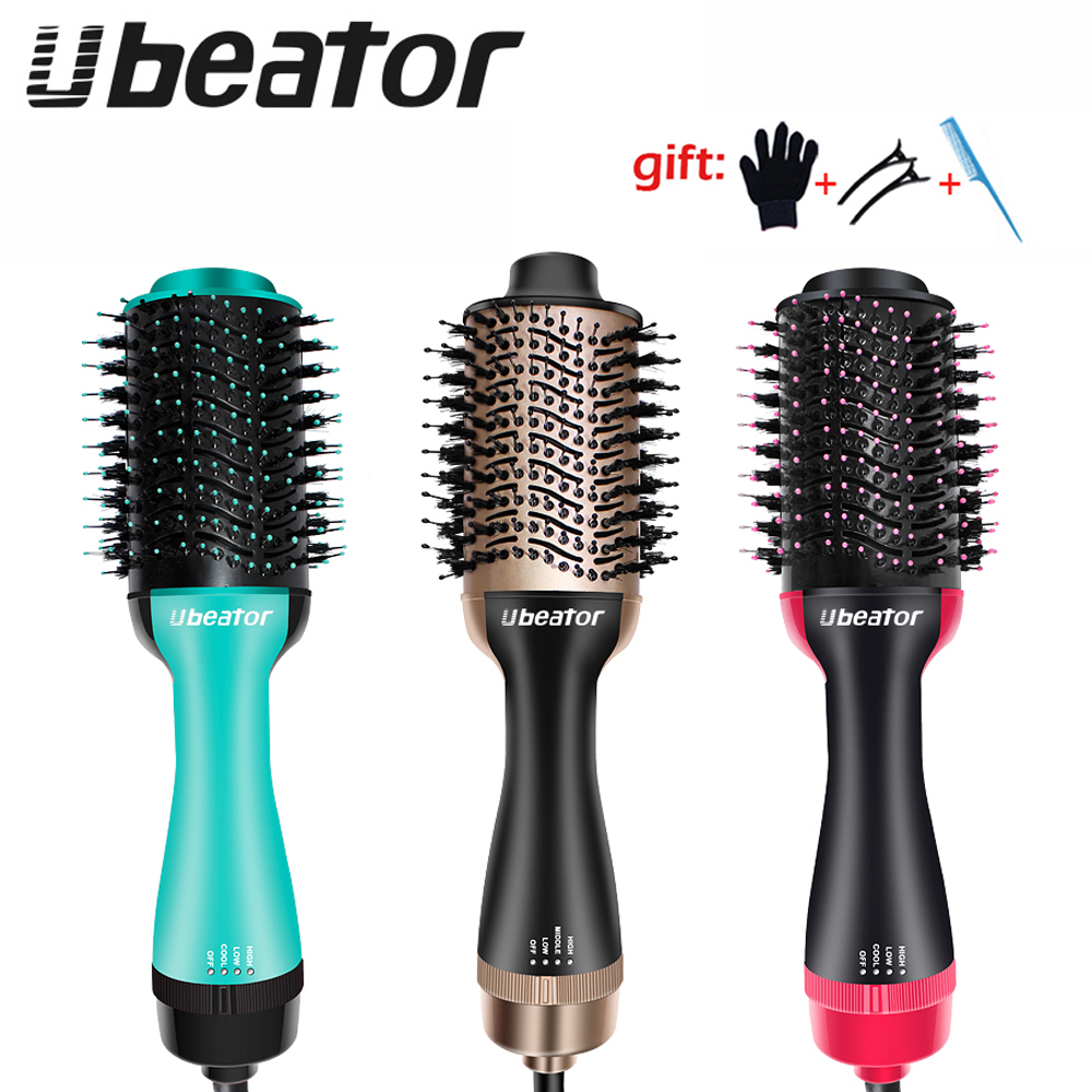 Lược Điện Xoay 2 Trong 1, Phiên Bản Mới, Có Chức Năng Uốn Tóc Và Sấy Tóc, 220V, Giắc Cắm Chuẩn EU, Phù Hợp Dùng Trong Gia Đình