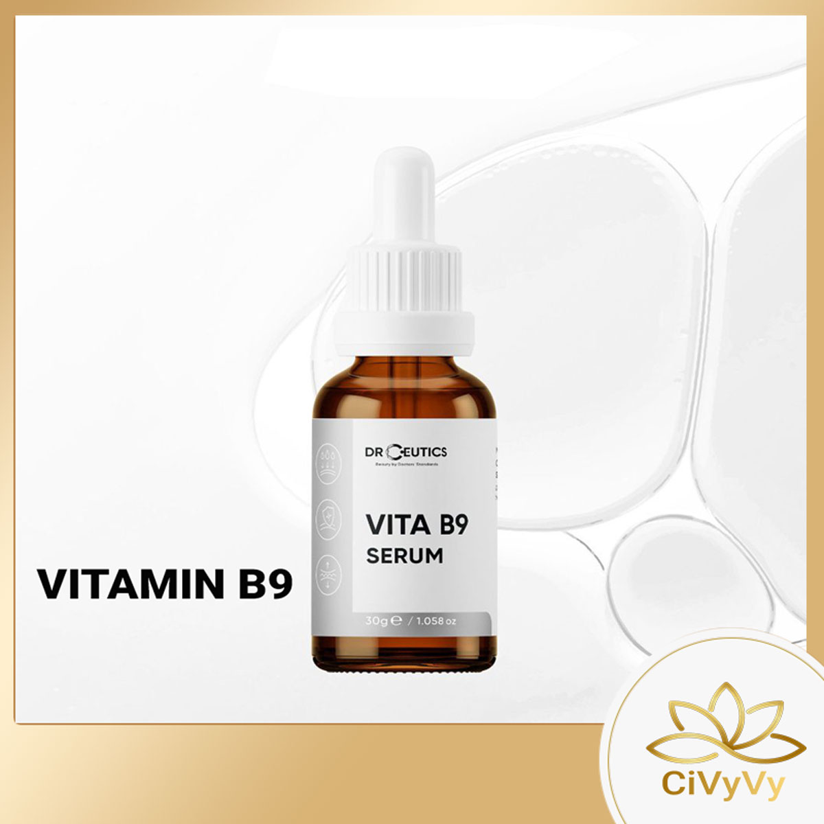 Tinh chất drceutics vitamin b9 hỗ trợ quá trình phục hồi và cấp ẩm cho da