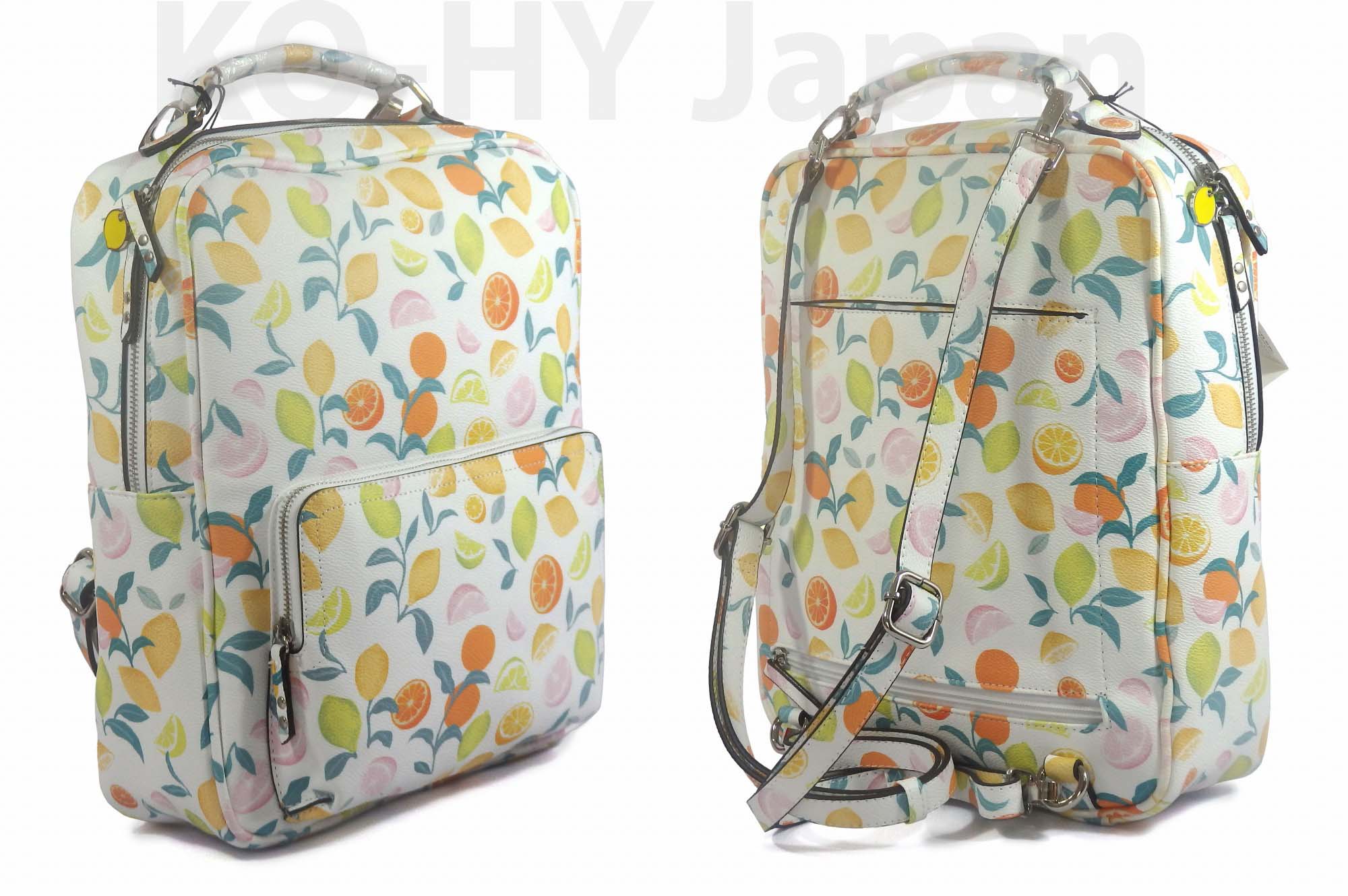 Balo thời trang PARFOIS Fruit patern backpack-white