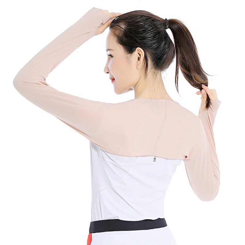 Găng tay chống nắng liền vai, ống tay chất thun lạnh mềm mát chống tia UV, chống bụi GT01 - 5