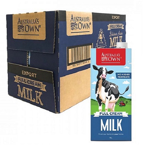 Hàng chuẩn 1 THÙNG 12 HỘP Sữa Tươi Nguyên Kem ÚC Australia s Own 1Lít