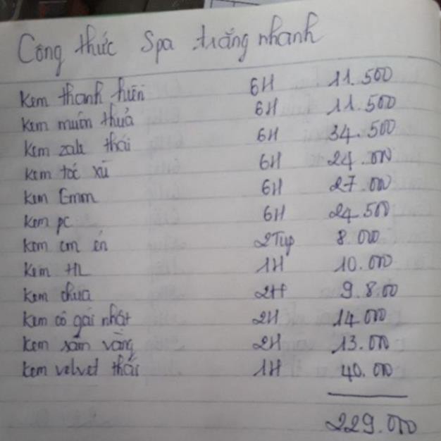 Combo kem trắng da body spa 229