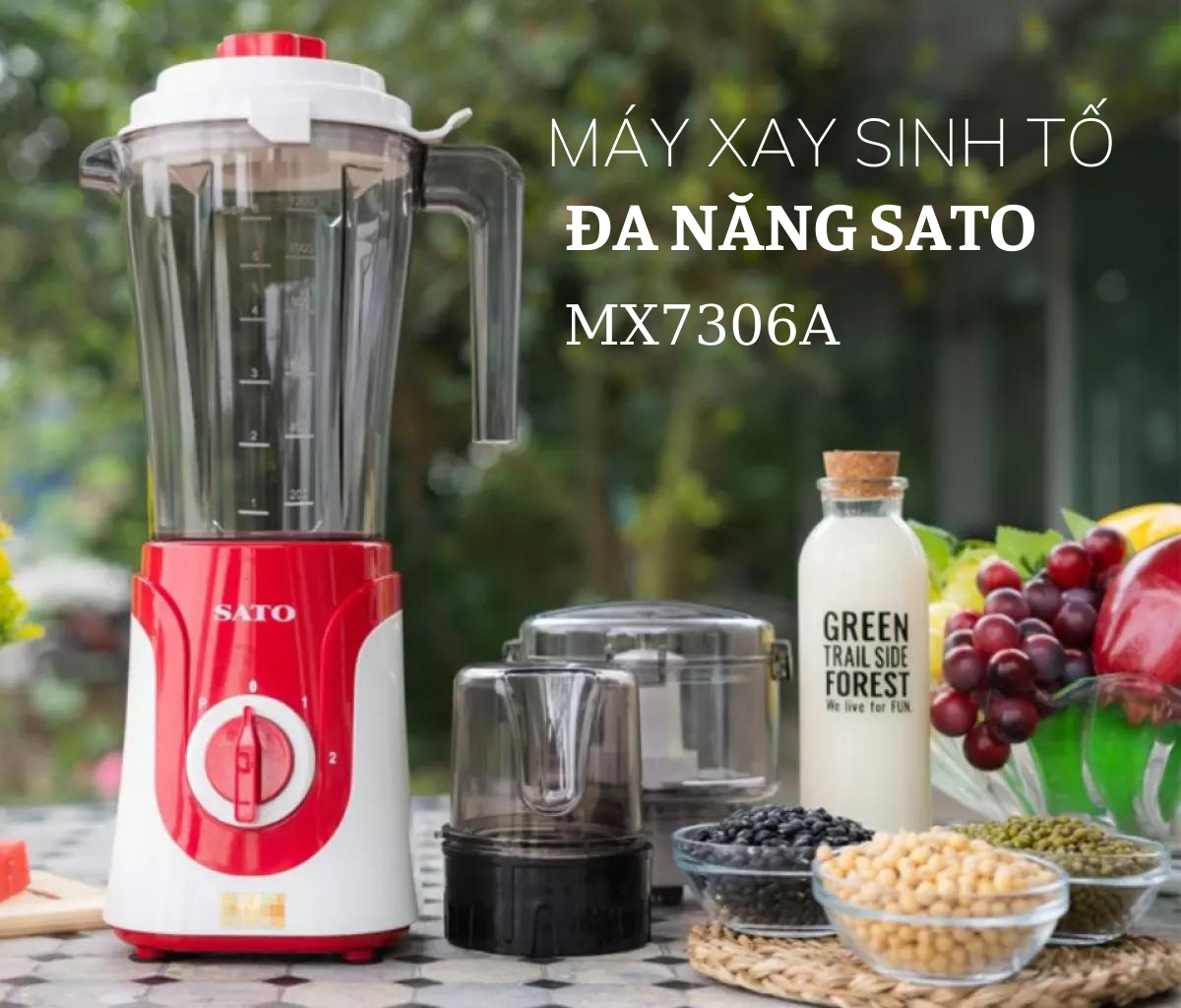 Máy xay sinh tố đa năng sato mx7306a - hàng chính hãng