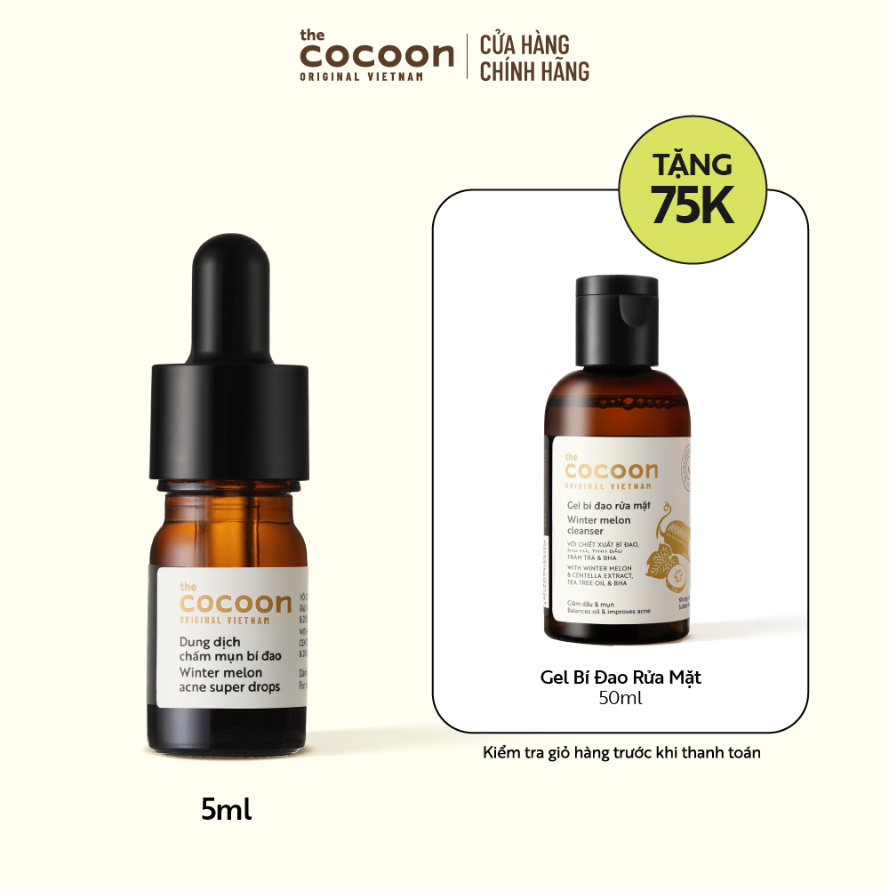 Dung dịch chấm mụn bí đao Cocoon sạch mụn & ngăn ngừa mụn 5ml