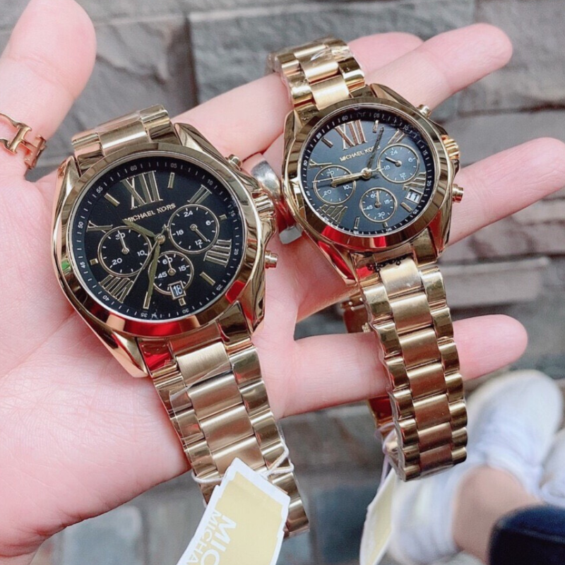 Combo Đồng hồ nam & nữ cao cấp Michael Kors MK5739 & MK5912 dây kim loại Đồng hồ đôi michael kors Đồng hồ namĐồng hồ nữ chống nước