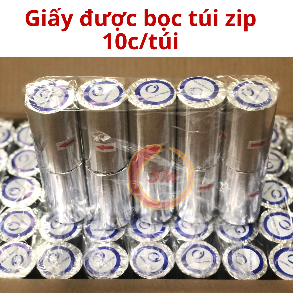 Thùng 100 cuộn giấy in bill, giấy in nhiệt khổ 80x45mm