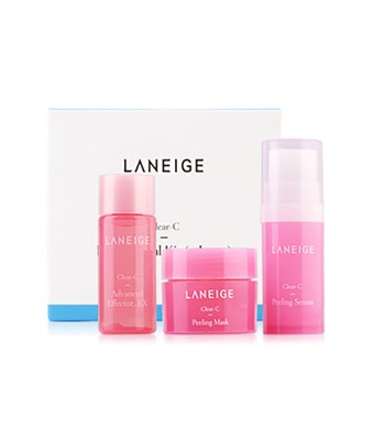 Bộ kit laneige thanh tẩy và làm sáng da 4 món clear c peeling trial kit