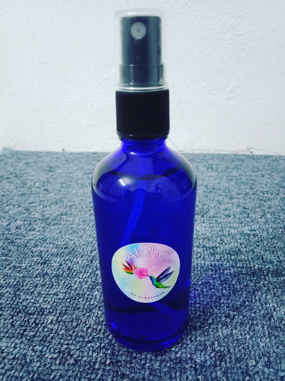 Chai thủy tinh xanh (Thái dương lam thủy 100ml dạng xịt) Kèm theo Logo