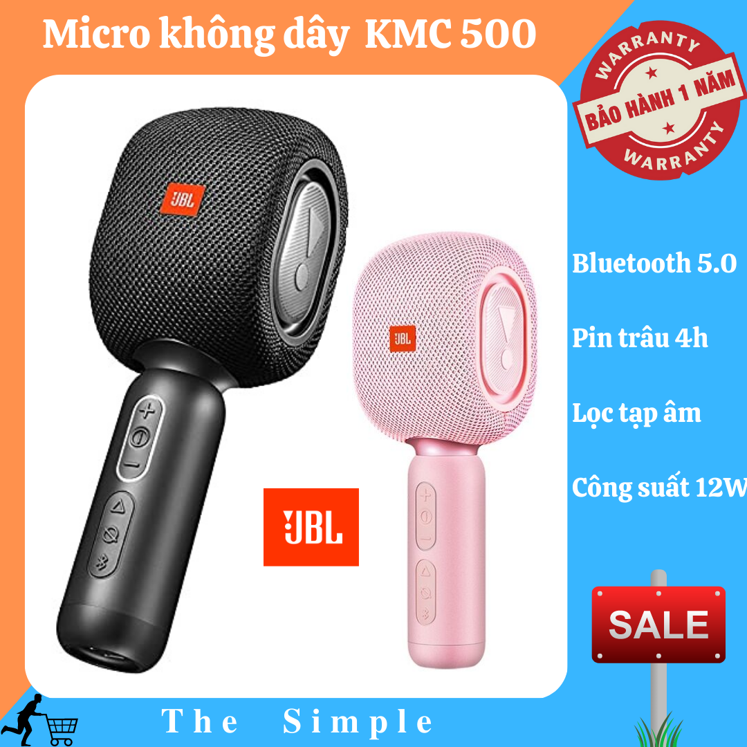 Micro karaoke không dây kmc 500 - hát karaoke hot nhất 2023 - chất lượng âm thanh trong trẻo - thiết kế nhỏ gọn - micro không dây bluetooth - micro kiêm loa bluetooth