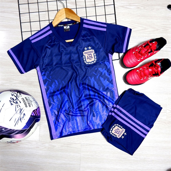 Set Đá Bóng Trẻ Em Argentina Tím 2024, Set Đá Banh Trẻ Em