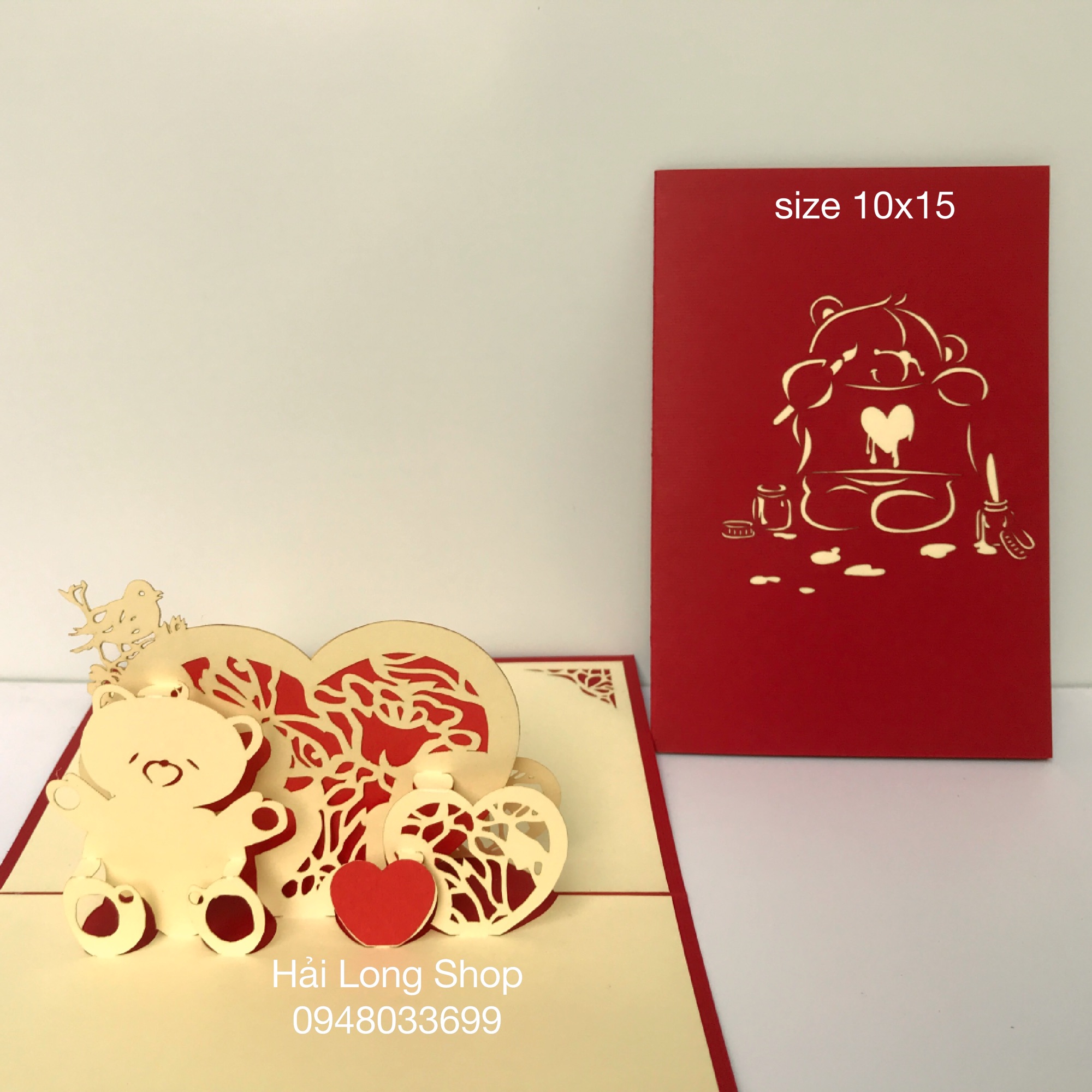 Trái Tim 9 - Heart  - Love - Thiệp 3D