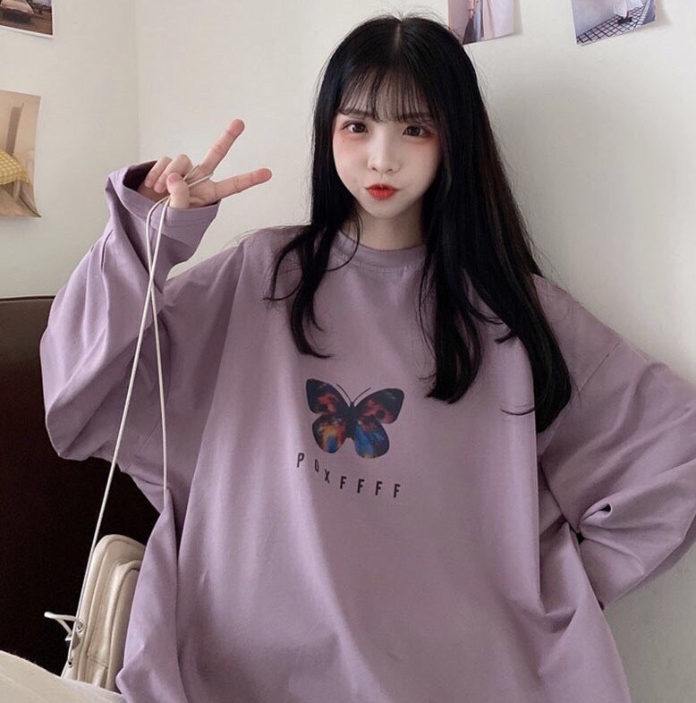 [lọ lem luxuxy hình thật áo thun swe bướm unisex 3d from rộng nam nữ b5