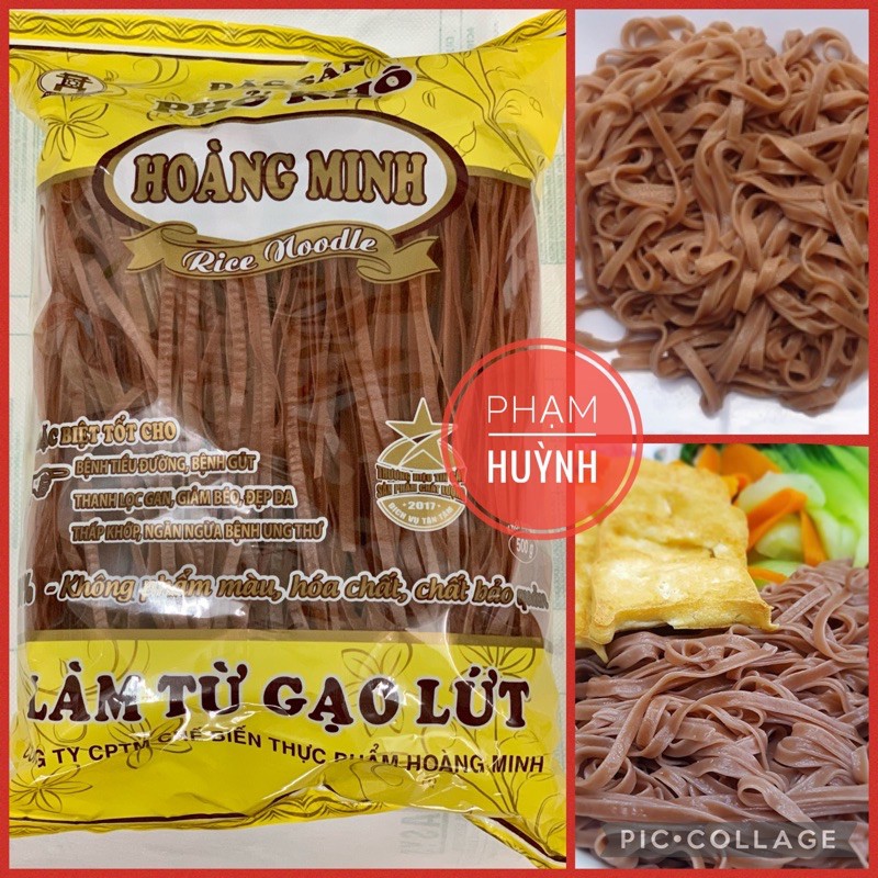 Phở gạo lứt Hoàng Minh 500gr, phở khô gạo lứt, , eat clean