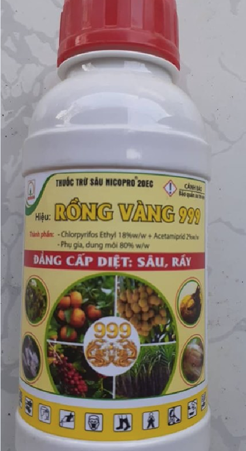 Thuốc trừ sâu NICOPRO 20EC - RỒNG VÀNG 999 - Chai 450ml
