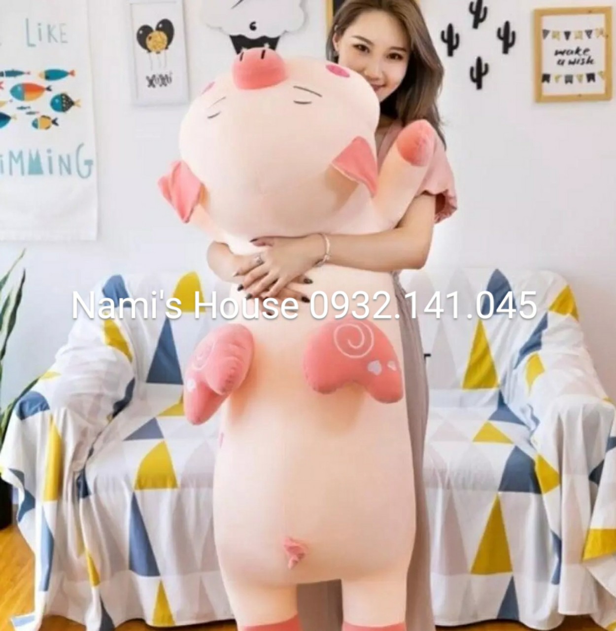 [HCM]Gấu bông Heo thiên thần - gối ôm heo thiên thần - Gấu bông heo thiên thần vương miện các size