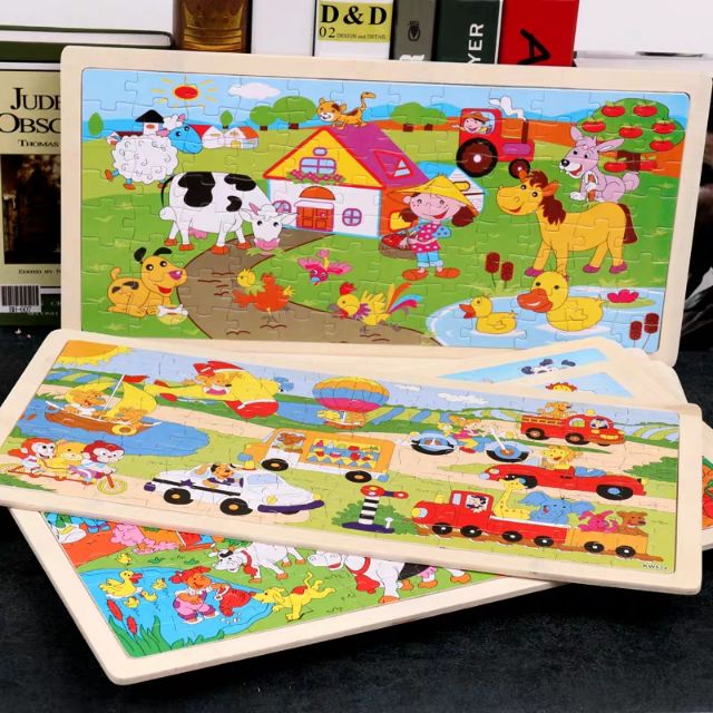 1 tranh ghép gỗ 96 mảnh