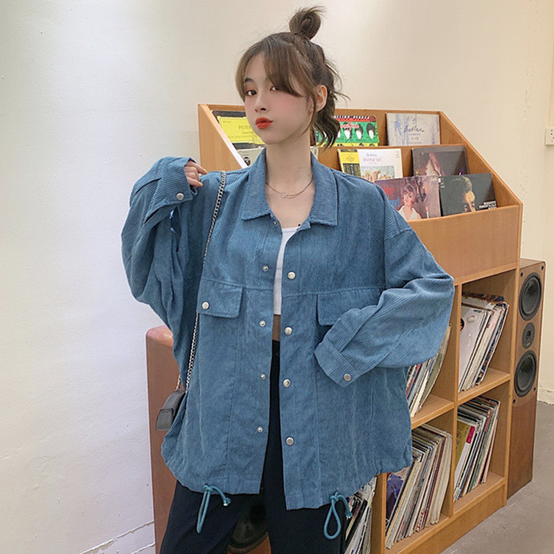 [HCM]( SIÊU PHẨM ) Áo khoác  Áo Chống nắng nữ Nhung Gân Kiểu dáng Sơ Mi 2 Túi ( KHÔNG NÓN ) CAO CẤP