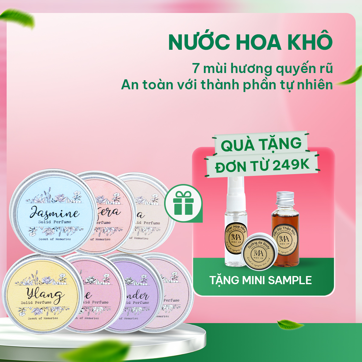 Nước Hoa Khô Dạng Sáp Mộc An- Ký Ức Mùi Hương Thiên Nhiên, Ngọt Ngào Thuần Khiết 15g