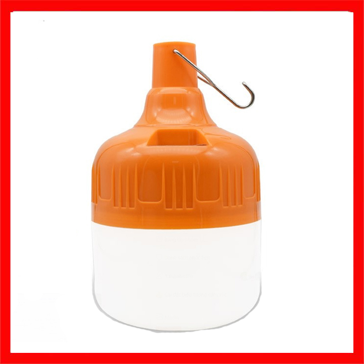 Bóng đèn led  tích điện 100W siêu sáng có móc treo tiện lợi, Đèn tích điện 100W dùng cho cửa hàng, quán ăn, dùng khi mất điện