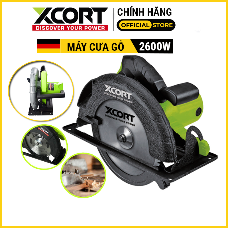 Máy cưa gỗ-máy cưa gỗ cầm tay 2600w lưỡi 235mm máy cực khỏe tặng kèm lưỡi