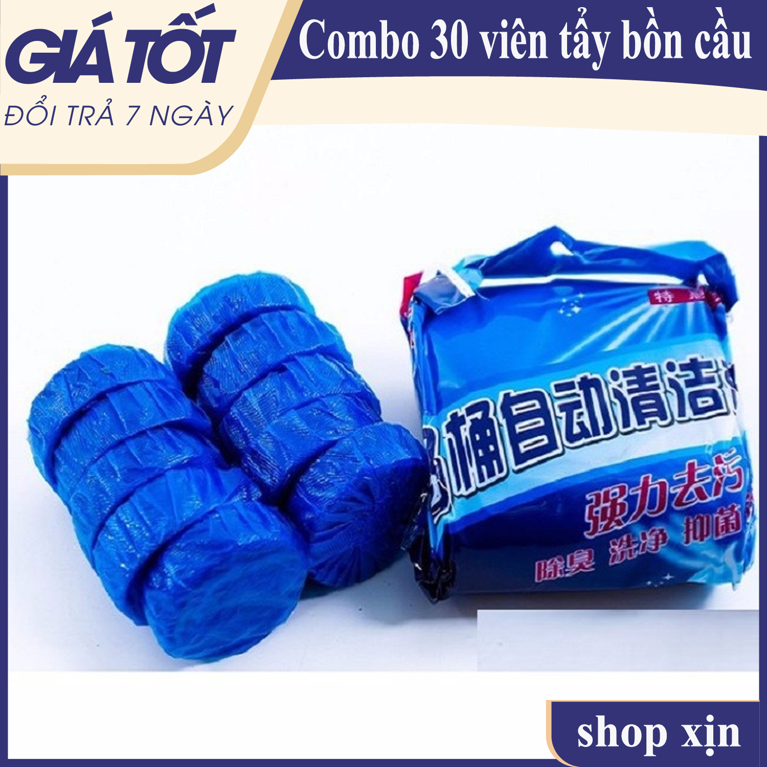 Combo 20 và 30 viên tẩy bồn cầu - viên tẩy bồn cầu diệt khuẩn công nghệ Hàn Quốc