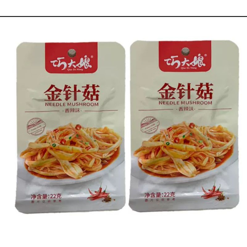 1 gói nấm kim châm sốt cay - siêu ngon gói 22gr chinesefood