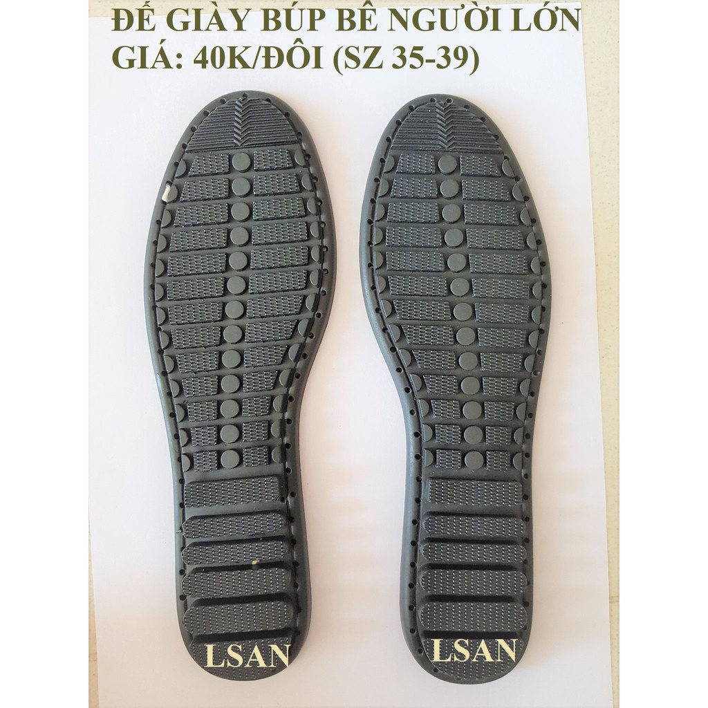 Đế giày búp bê người lớn - có đục lỗ - phụ kiện giày dép