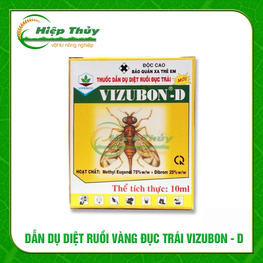 Bộ sản phẩm chế phẩm dẫn dụ & diệt ruồi vàng đục trái vizubon - d | 10ml/lọ