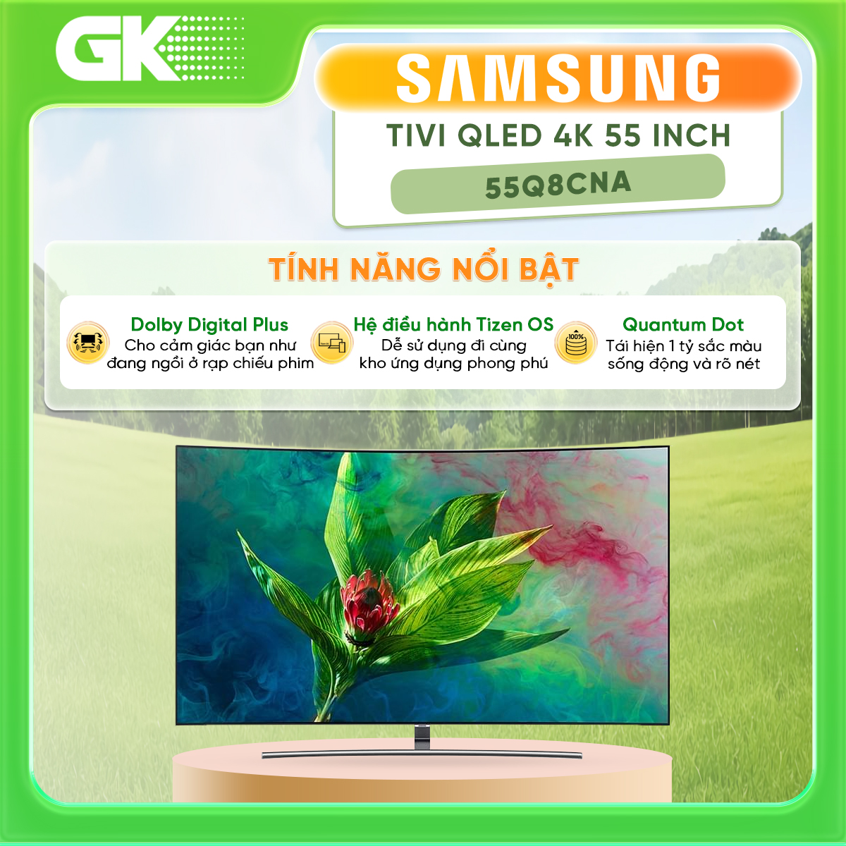 Qa55q8cna smart tivi qled 4k uhd samsung 55 inch 55q8cna - giao toàn quốc