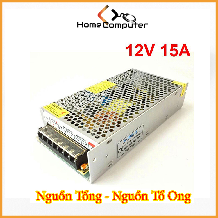 Nguồn tổng 12v-15a cho camera và đèn led làm biển quảng cáo