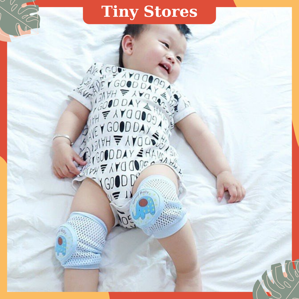 Tất vớ bảo vệ đầu gối - Đệm lót bọc chân cho bé tập bò tập đi hình voi gấu cao cấp phong cách Hàn Quốc Tiny Stores