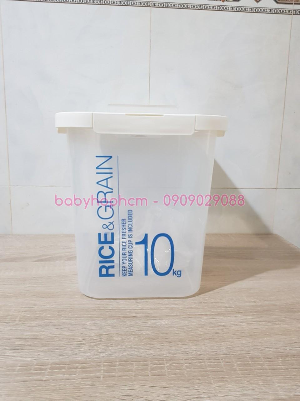 Thùng Đựng Gạo Ngũ cốc Lock&Lock 10kg có ngăn chứa túi hút ẩm HPL561
