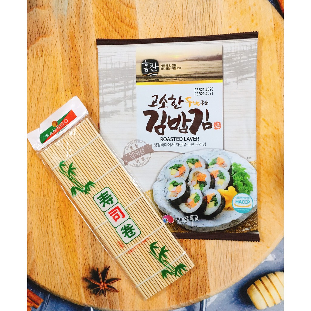Rong biển cuộn cơm K-Food 10 lá kèm mành tre