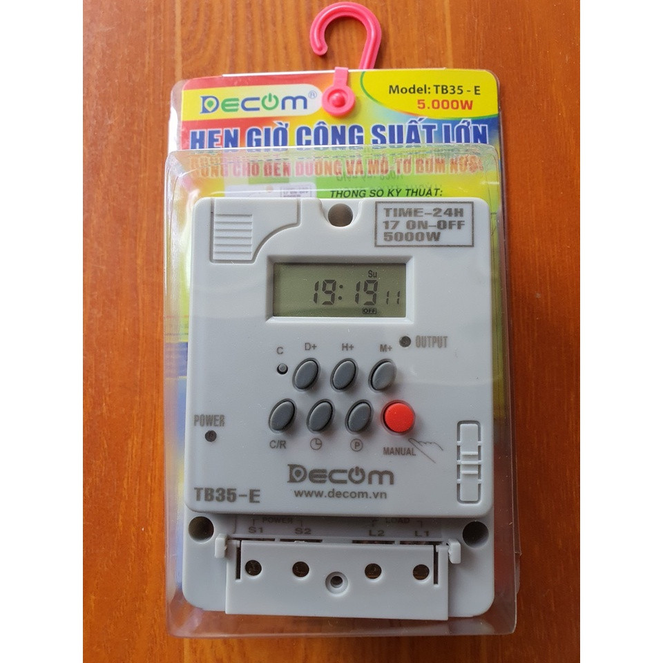 Timer hẹn giờ điện tử tắt bật tự động chính hãng DECOM 5000W