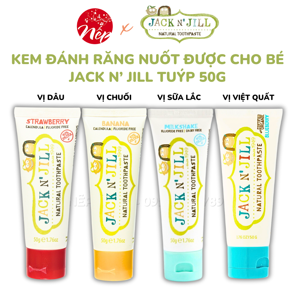 Kem đánh răng cho bé hữu cơ Jack N’ Jill 50gr hàng Úc - Nếp shop