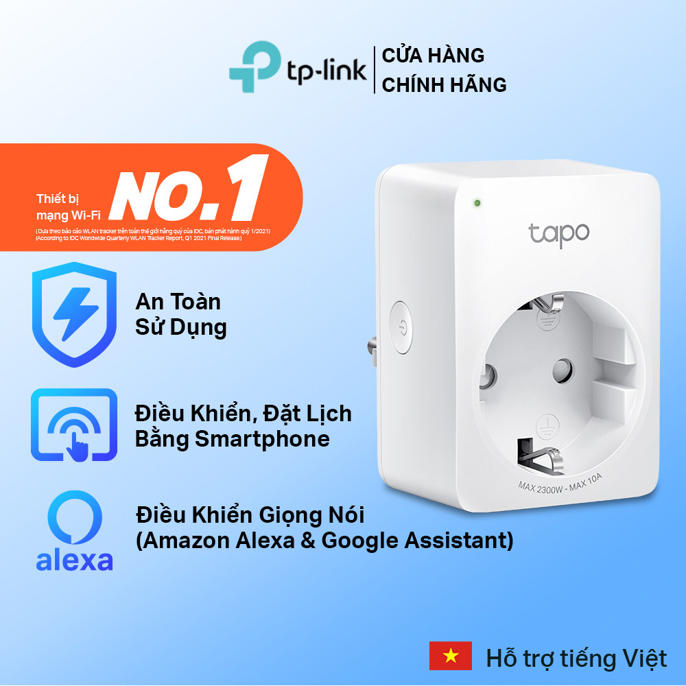 Ổ Cắm Thông Minh TP-Link Tapo P100 / P110M Kết Nối Wifi Điều Khiển Từ Xa- Hãng phân phối chính thức