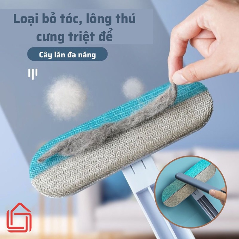 Cây lau kính gạt nước tích hợp cây lăn lông mèo, cây lau kính đa năng có thể tháo lắp dễ dàng, tiện lợi