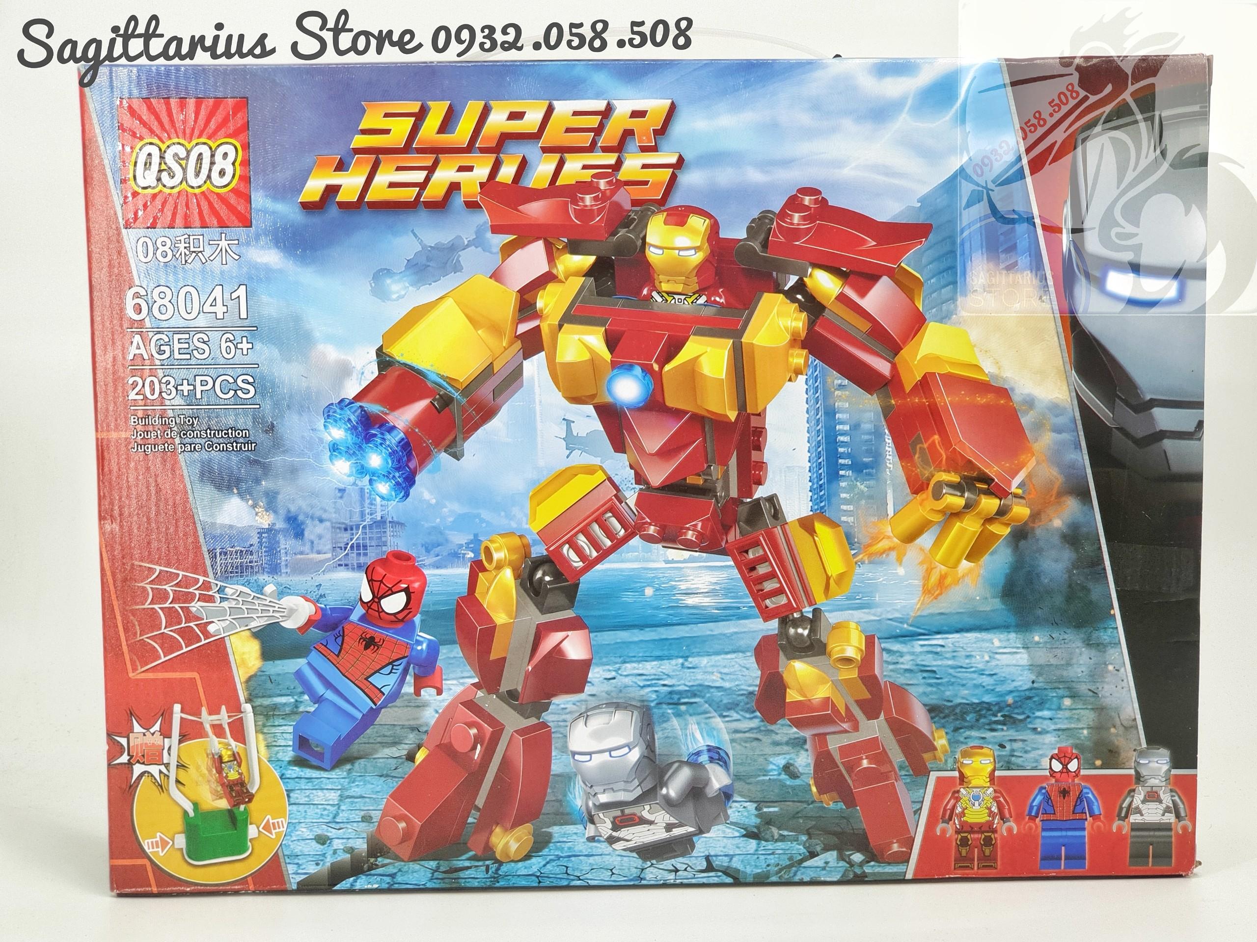 Bộ lego qs08-68041 lắp ráp robot ironman