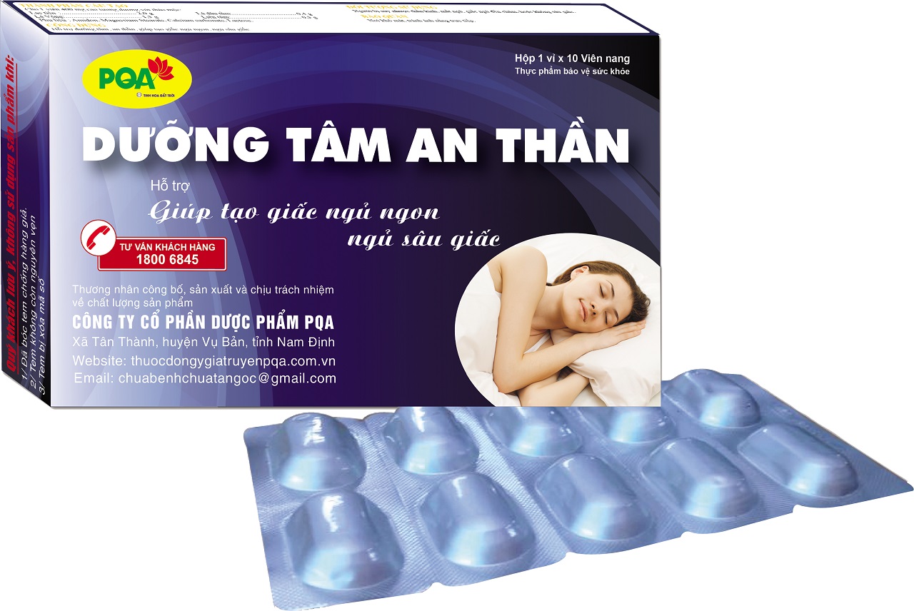 PQA Dưỡng Tâm An Thần Dạng Viên Nang - Dùng Cho Người Bị Suy Nhược Thần Kinh, Mất Ngủ, Giấc Ngủ Đến Chậm, Ngủ Không Sâu Giấc