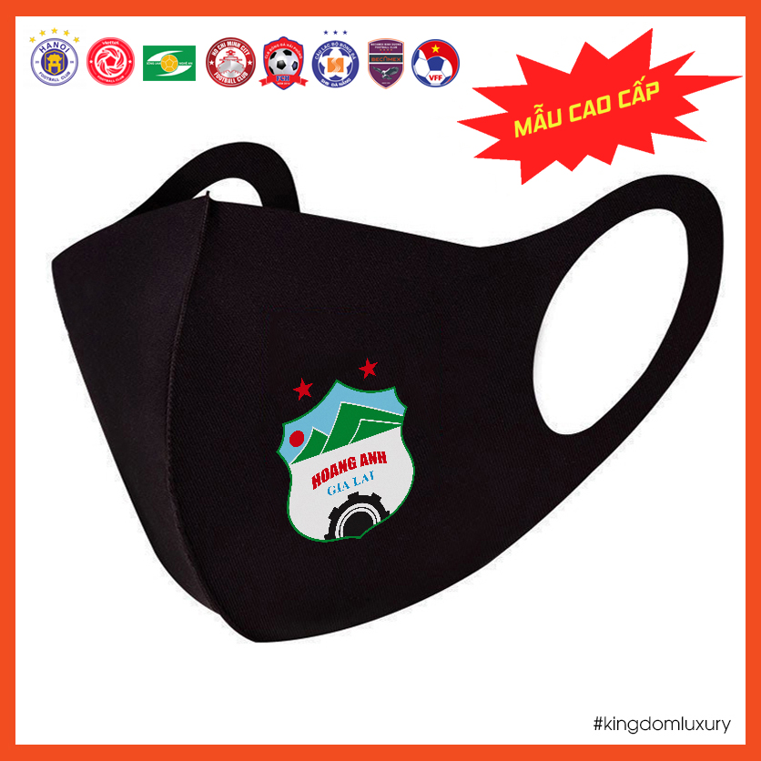 Khẩu Trang Vải Su Kháng Khuẩn CLB Bóng Đá HAGL, Hà Nội, Viettel, SLNA, HCM City, Hải Phòng, SHB Đà Nẵng, Bình Dương