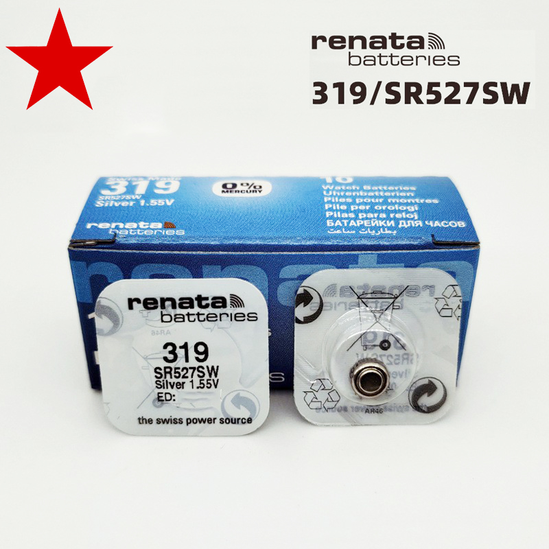 Pin đồng hồ đeo tay Renata 527 SR527SW 319 Silver Oxide 1.55V Thuỵ Sĩ