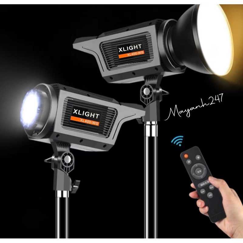 Xlight xl 400w - bộ đèn studio ngàm bowen giá rẻ cho phòng chụp sản phẩm, quay phim, livestream