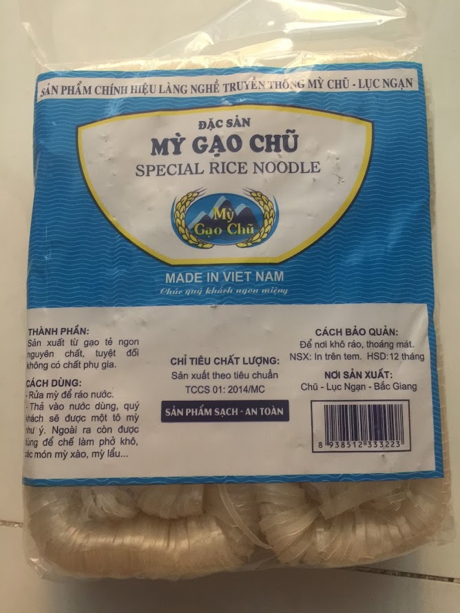 Mỳ gạo chũ- Mì chũ bắc giang gói 1kg